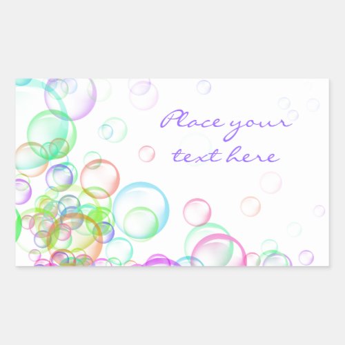 Soap Bubbles Rectangular Sticker