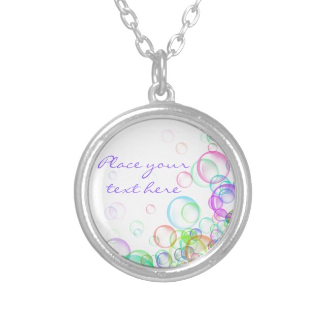 Soap Bubbles Silver Plated Necklace (Front)
