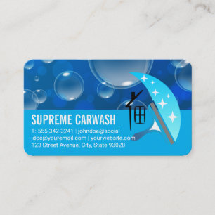 Soap Bubbles Spray Bottle Cleaner Business Card