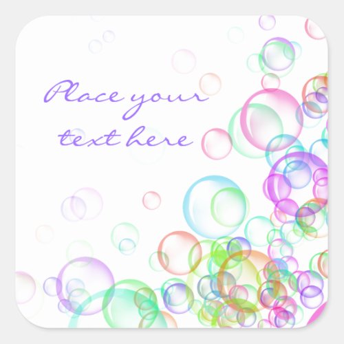 Soap Bubbles Square Sticker