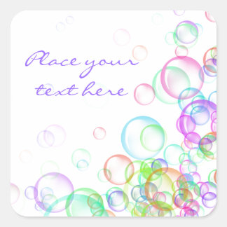 Soap Bubbles Square Sticker