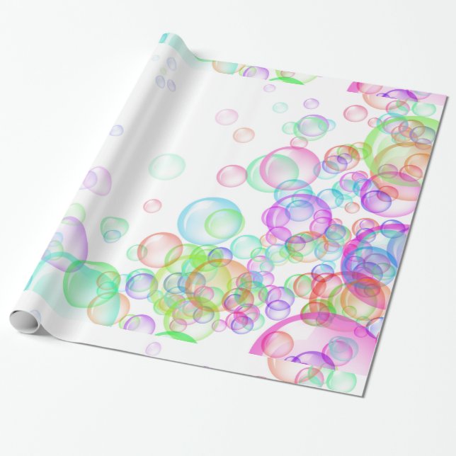 Soap Bubbles Wrapping Paper (Unrolled)