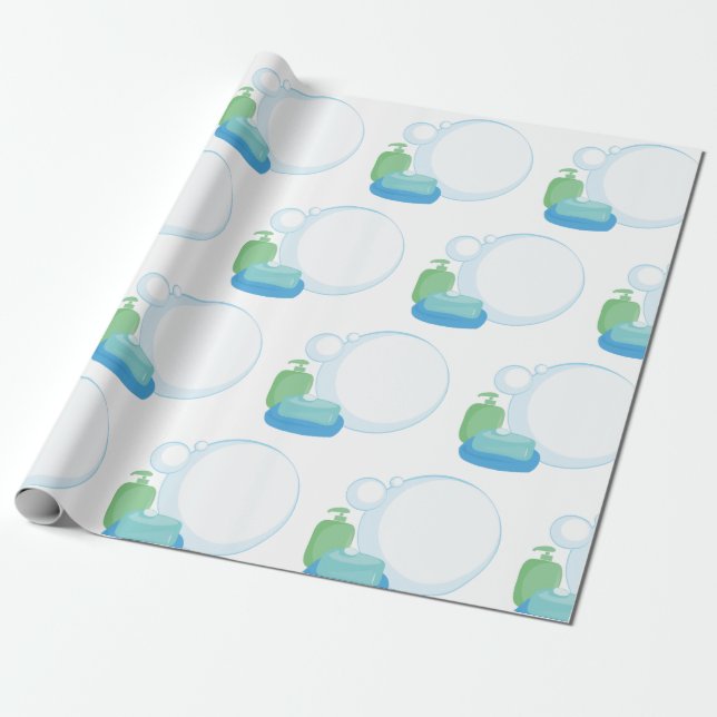 Soap Bubbles Wrapping Paper (Unrolled)