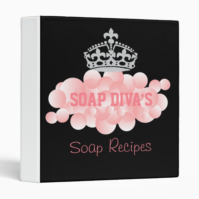 Soap Diva Soap Maker Recipe Cookbook 3 Ring Binder (Front/Spine)