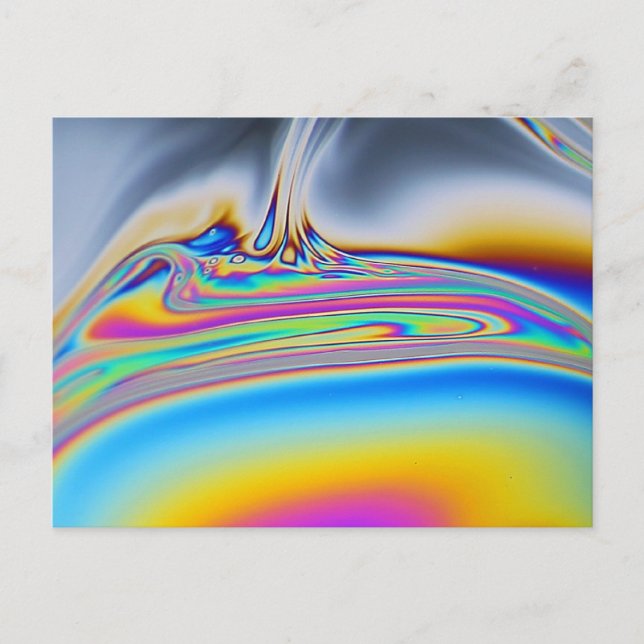 Soap film macro photo postcard (Front)