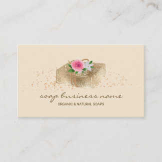 Soap Flower Sparkle Double Sided Business Card