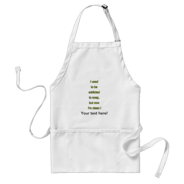 Soap funny text adult apron (Front)