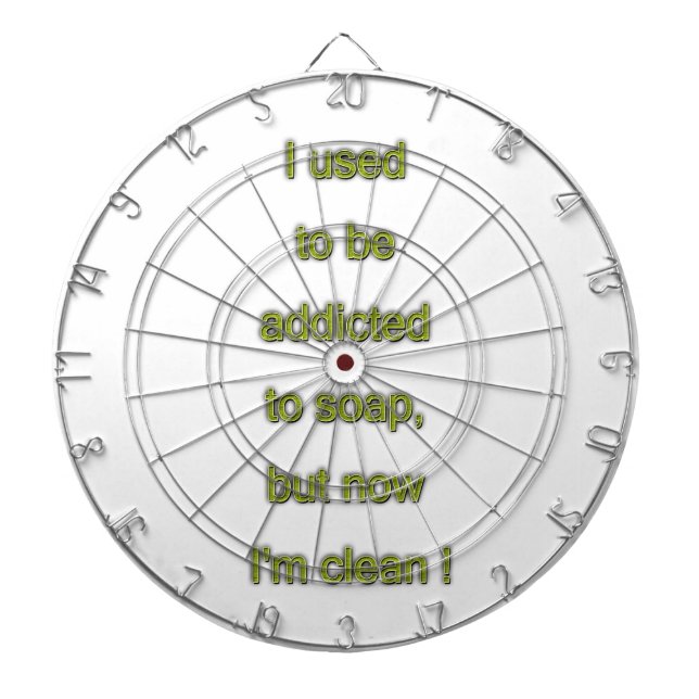 Soap funny text dart board (Front)