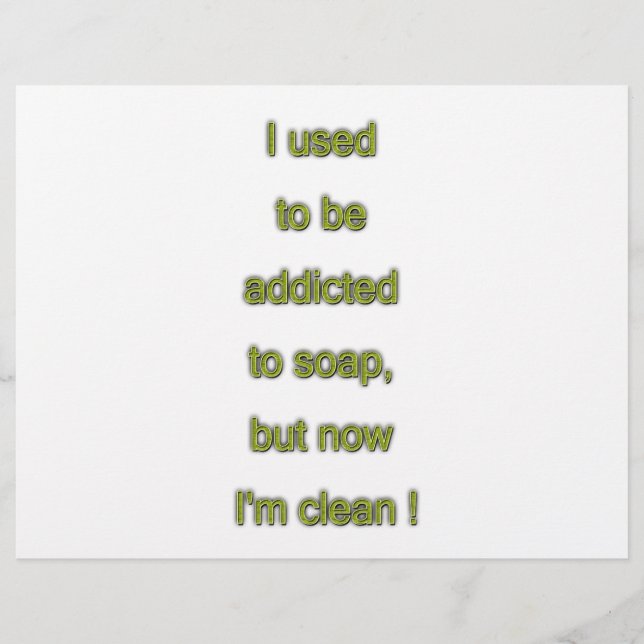 Soap funny text flyer (Front)