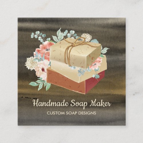 Soap Handmade Bath Organic Square Business Card