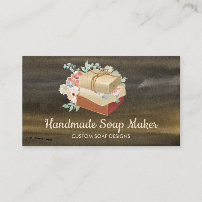 Soap Handmade Bath Tub Organic Botanic Business Card (Front)