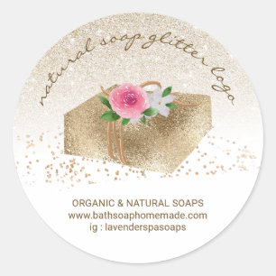 Soap Homemade Natural Organic Spa Products Classic Round Sticker