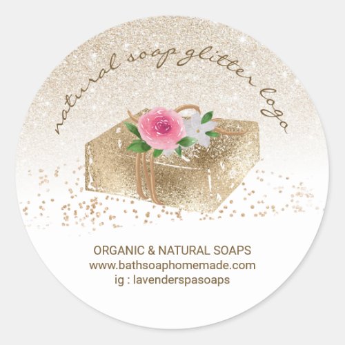 Soap Homemade Natural Organic Spa Products Classic Round Sticker