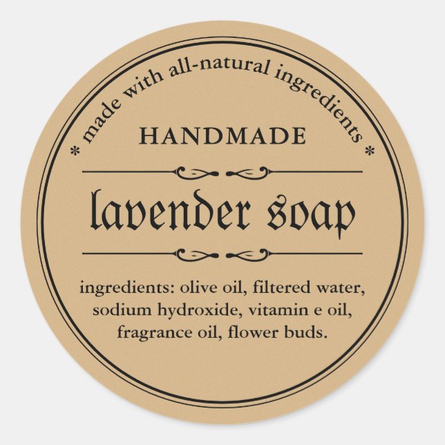 Soap Label Packaging Design (Front)