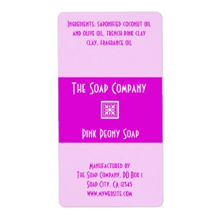 Soap Label - Pink 