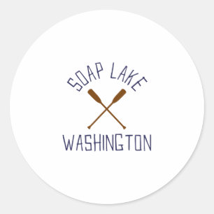 Soap Lake Washington Outdoors Vintage 2 Classic Round Sticker