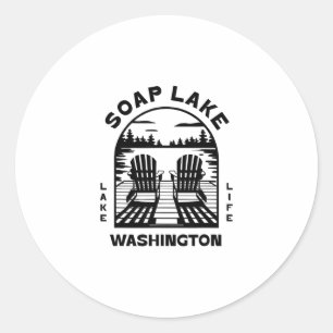 Soap Lake Washington Outdoors Vintage Classic Round Sticker