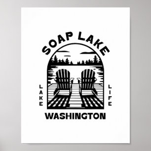 Soap Lake Washington Outdoors Vintage Poster