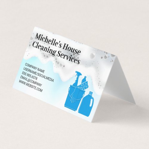 Soap Lather  Cleaning Supplies Business Card