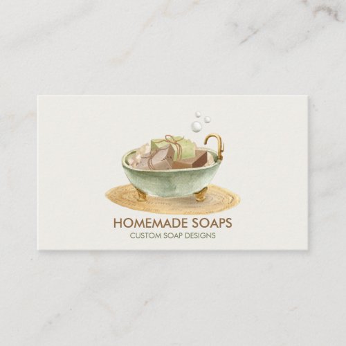 Soap Maker Brand Bath tub Business Card