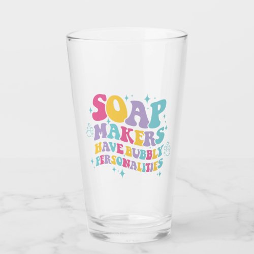 Soap Makers Gift Bubbly Personalities Glass Cup