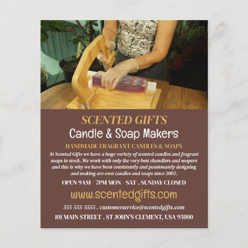 Soap Making Candle  Soap Maker Advertising Flyer