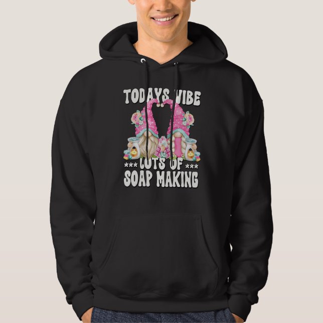 Soap Making Gnome Mom And Dad For Women And Soap M Hoodie (Front)