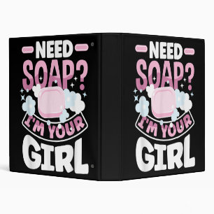 Soap Making Soap Maker Funny 3 Ring Binder