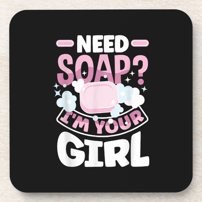 Soap Making Soap Maker Funny Beverage Coaster (Front)