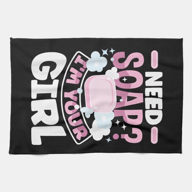 Soap Making Soap Maker Funny Kitchen Towel (Horizontal)