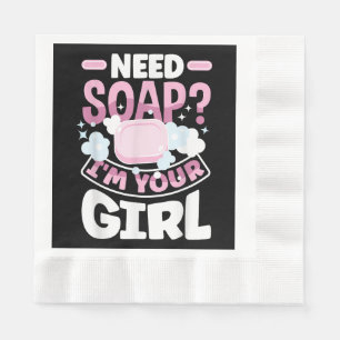 Soap Making Soap Maker Funny Napkins