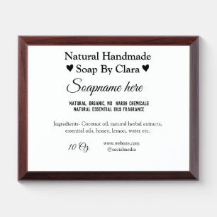 soap name weight website ingredients details text award plaque