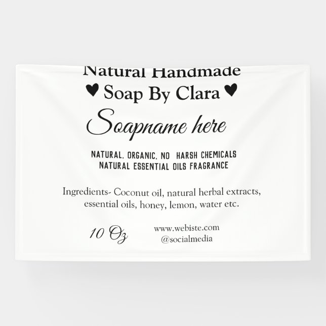 soap name weight website ingredients details text banner (Horizontal)