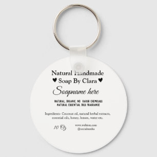 soap name weight website ingredients details text keychain