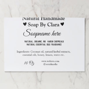soap name weight website ingredients details text paper pad