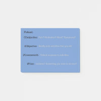SOAP note post-its for therapy students