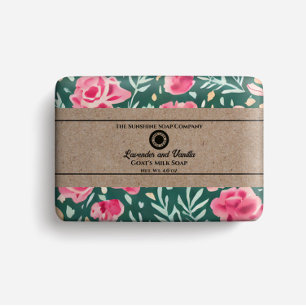 Soap Packaging Paper -  pink & green floral
