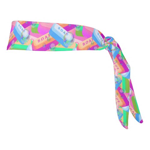 Soap Pattern Wash Hands for Coronavirus COVID_19 Tie Headband