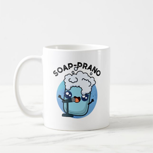 Soap-prano Funny Soprano Soap Pun  Coffee Mug (Left)