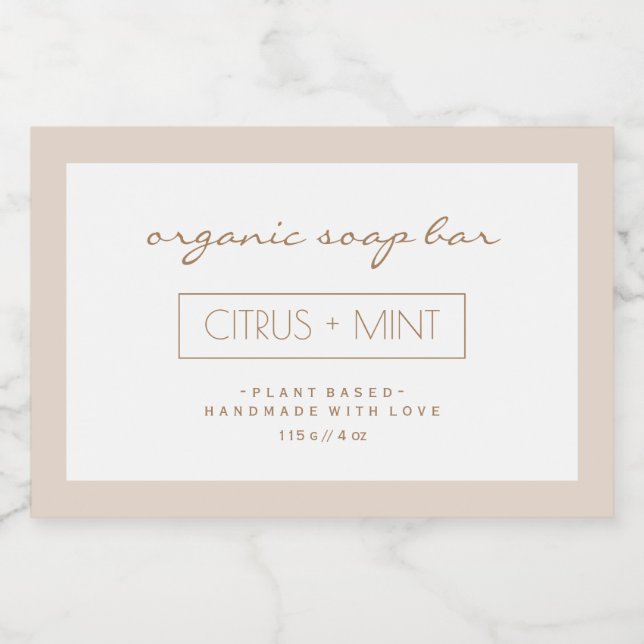 Soap Product Label Design (Single Label)
