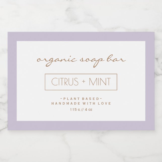 Soap Product Label Design (Single Label)