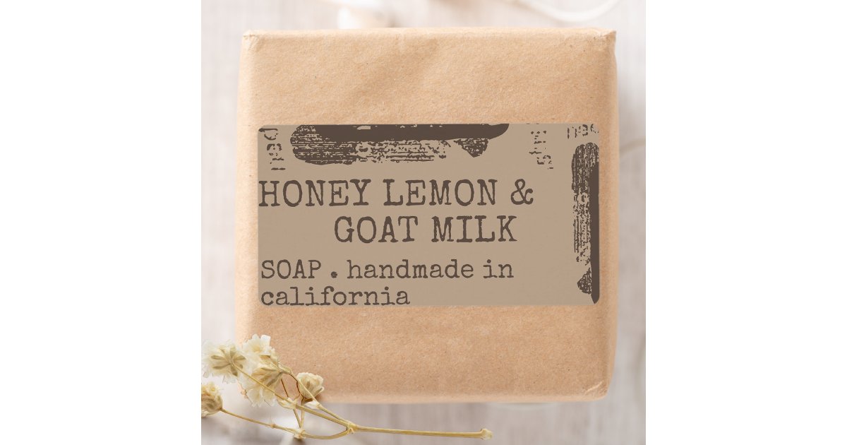 Soap Product Packaging Modern Stylish Rustic Font Label | Zazzle