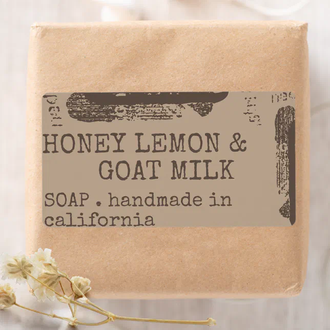 Soap Product Packaging Modern Stylish Rustic Font Label | Zazzle