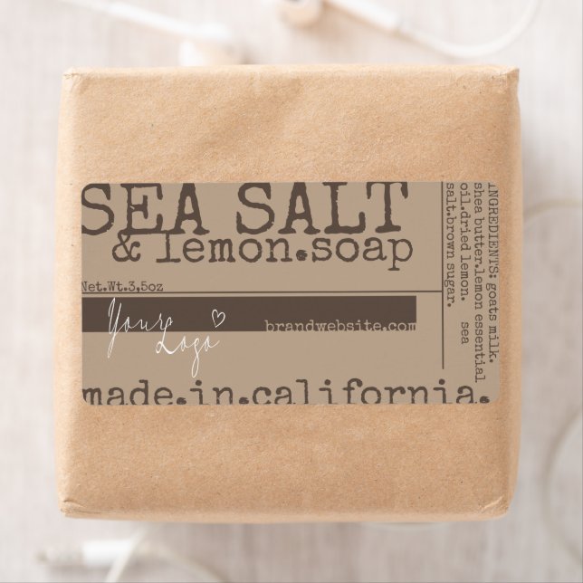 Soap Product Packaging Stylish Messy Logo Template Label (Insitu)