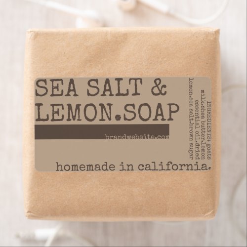 Soap Product Packaging Stylish Messy Rustic Font Label