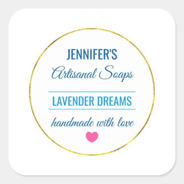 SOAP SCENT BIZ TEMPLATE SQUARE STICKER (Front)