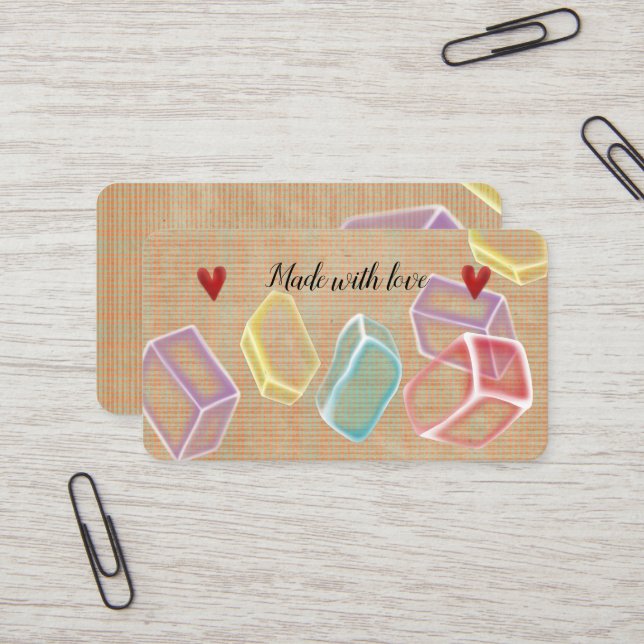 "Soap Seife amazing cute Marketing" Business Card (Front/Back In Situ)