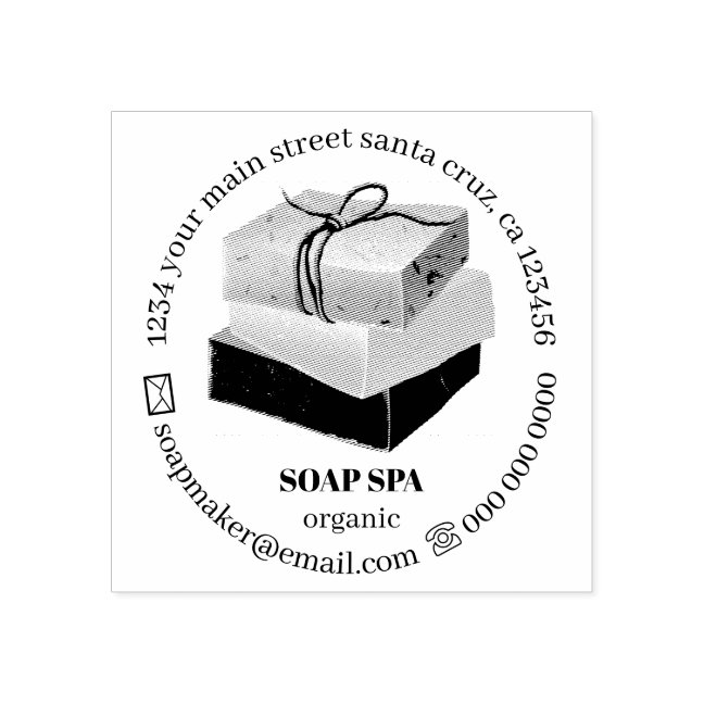 Soap Soy Wax Crafter Rubber Stamp