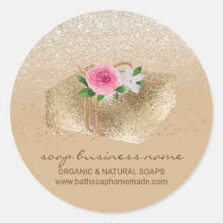 Soap Sparkle Branding Classic Round Sticker