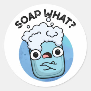 Soap What Funny Soap Pun Classic Round Sticker